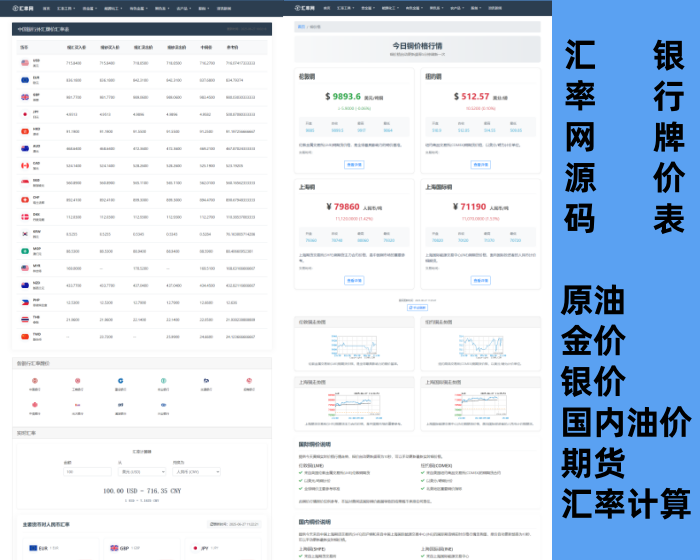 【S41】汇率/货币兑换/外汇牌价/金价/油价期货实时价格